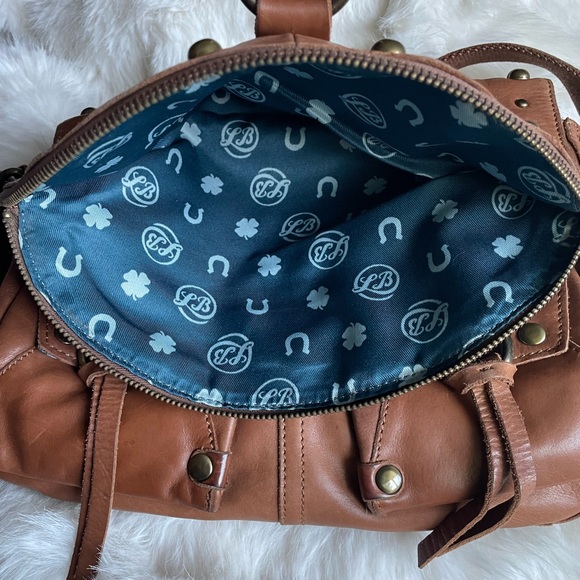 Lucky Brand Brown Leather Boho Shoulder Crossbody Bag with Tassels - Picture 10 of 16